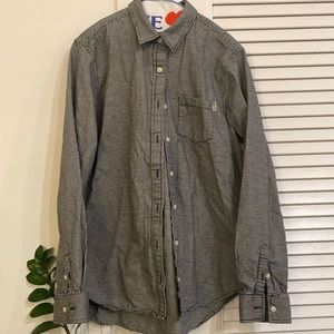 Womens plaid shirt M gray